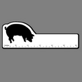 6" Ruler W/ Pig Eating Silhouette